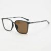 Sally Brown Photochromic Lens Glasses - Glossy black Square TR90 Frame - Side View Sally Brown Photochromic Lens Glasses - Glossy black Square TR90 Frame