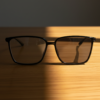 Sally Grey Photochromic Lens Glasses - Glossy black Square TR90 Frame - Lifestyle Sally Grey Photochromic Lens Glasses - Glossy black Square TR90 Frame