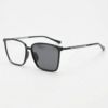 Sally Grey Photochromic Lens Glasses - Glossy black Square TR90 Frame - Side View Sally Grey Photochromic Lens Glasses - Glossy black Square TR90 Frame