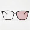 Sally Pink Photochromic Lens Glasses - Glossy black Square TR90 Frame - Front View Sally Pink Photochromic Lens Glasses - Glossy black Square TR90 Frame