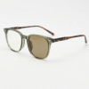 Sherry Brown Photochromic Lens Glasses - Olive green Square TR90 Frame - Side View Sherry Brown Photochromic Lens Glasses - Olive green Square TR90 Frame