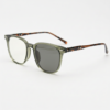 Sherry Grey Photochromic Lens Glasses - Olive green Square TR90 Frame - Side View Sherry Grey Photochromic Lens Glasses - Olive green Square TR90 Frame