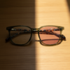 Sherry Pink Photochromic Lens Glasses - Olive green Square TR90 Frame - Lifestyle Sherry Pink Photochromic Lens Glasses - Olive green Square TR90 Frame