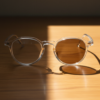 Susan Brown Photochromic Lens Glasses - Clear Geometric TR90 Frame - Lifestyle Susan Brown Photochromic Lens Glasses - Clear Geometric TR90 Frame