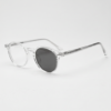 Susan Grey Photochromic Lens Glasses - Clear Geometric TR90 Frame - Side View Susan Grey Photochromic Lens Glasses - Clear Geometric TR90 Frame