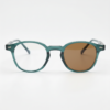 Tina Brown Photochromic Lens Glasses - Green Round TR90 Frame - Front View Tina Brown Photochromic Lens Glasses - Green Round TR90 Frame