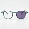 Tina Purple Photochromic Lens Glasses - Green Round TR90 Frame - Front View Tina Purple Photochromic Lens Glasses - Green Round TR90 Frame