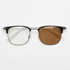 Vicky Brown Photochromic Lens Glasses - Silver Browline TR90 Frame - Front View Vicky Brown Photochromic Lens Glasses - Silver Browline TR90 Frame