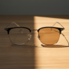 Vicky Brown Photochromic Lens Glasses - Silver Browline TR90 Frame - Lifestyle Vicky Brown Photochromic Lens Glasses - Silver Browline TR90 Frame