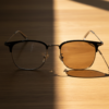 Vicky Brown Photochromic Lens Glasses - Silver Browline TR90 Frame - Lifestyle Vicky Brown Photochromic Lens Glasses - Silver Browline TR90 Frame