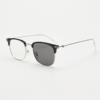 Vicky Grey Photochromic Lens Glasses - Silver Browline TR90 Frame - Side View Vicky Grey Photochromic Lens Glasses - Silver Browline TR90 Frame