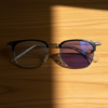 Vicky Purple Photochromic Lens Glasses - Silver Browline TR90 Frame - Lifestyle Vicky Purple Photochromic Lens Glasses - Silver Browline TR90 Frame