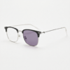 Vicky Purple Photochromic Lens Glasses - Silver Browline TR90 Frame - Side View Vicky Purple Photochromic Lens Glasses - Silver Browline TR90 Frame