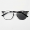 Yetta Grey Photochromic Lens Glasses - Transparent gray Geometric TR90 Frame - Front View Yetta Grey Photochromic Lens Glasses - Transparent gray Geometric TR90 Frame