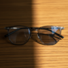 Yetta Grey Photochromic Lens Glasses - Transparent gray Geometric TR90 Frame - Lifestyle Yetta Grey Photochromic Lens Glasses - Transparent gray Geometric TR90 Frame