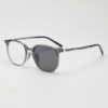 Yetta Grey Photochromic Lens Glasses - Transparent gray Geometric TR90 Frame - Side View Yetta Grey Photochromic Lens Glasses - Transparent gray Geometric TR90 Frame