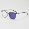 Yetta Purple Photochromic Lens Glasses - Transparent gray Geometric TR90 Frame - Side View Yetta Purple Photochromic Lens Glasses - Transparent gray Geometric TR90 Frame