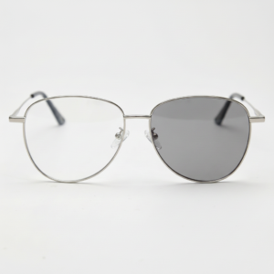 Zoe Grey Photochromic Lens Glasses - Silver Aviator Metal Frame