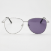 Zoe Purple Photochromic Lens Glasses - Silver Aviator Metal Frame